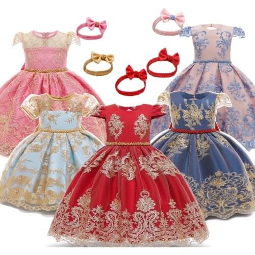 Princess Tutu Dress For Infant Girls First Birthday PartyGown Communion Baptism Christmas Clothes For 3-24 Months Baby Girls