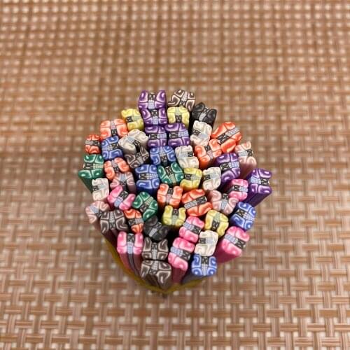 Slime Fruit Strips Nail Strips Cartoon Animal Strips Slime Strips Color DIY Accessories Decoration Supplies 48 Pieces A Pack