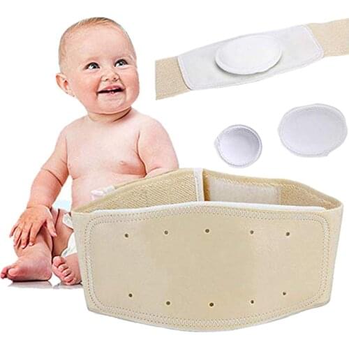 Umbilical Hernia Belt Baby Belly Button Band Infant Belly Wrap Abdominal Binder Hernia Truss Support Adjustable Navel Belly