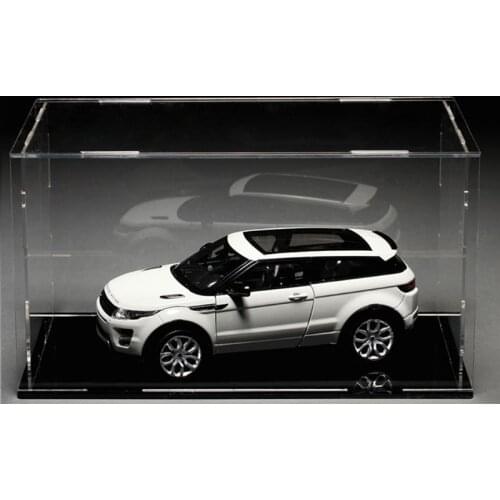 Acrylic Clear Display Show Case for 1/18 Diecast Model Toy Car Black Base Dustproof Model Figure Storage Box