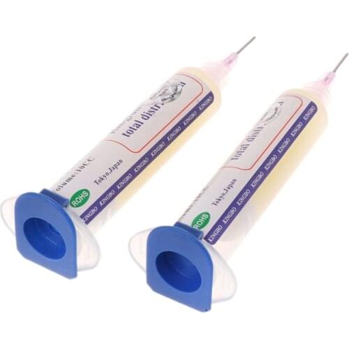 2 Pcs 10CC RMA-218 BGA Reballing No-Clean Repair Solder Flux Paste With Needles GXMA