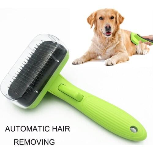 Pet Self Cleaning Slicker Brush Effectively Reduces Shedding by Up to 95% Pet Grooming Comb for Small Medium Dogs and Cats
