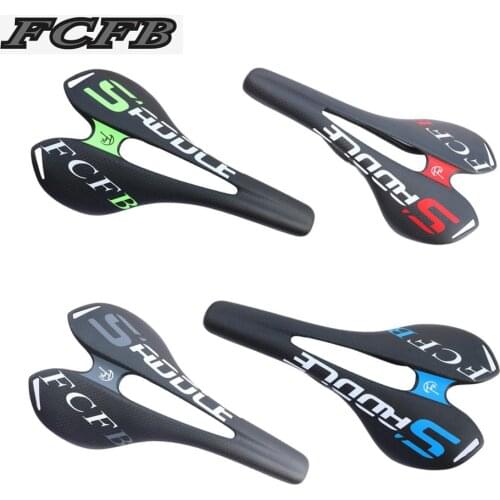 FCFB carbon saddle 3K red blue green grey Bicycle Saddle Bike Seat super light cycling bike par275*143mm 110g road
