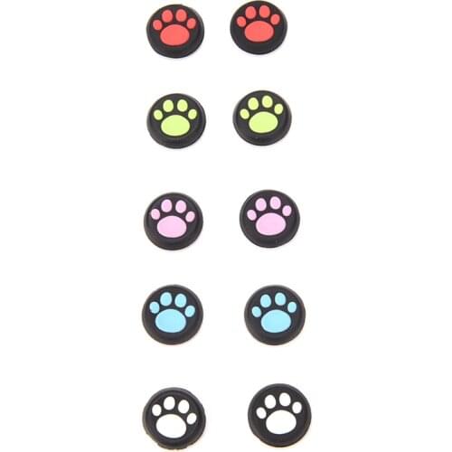 2pcs/lot Silicone Dog Footprints ThumbStick Grips Caps Gamepad Joystick Cover Case For Sony PS4 /PS3 For XBOXONE/360 Controller