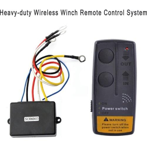 Heavy-duty Wireless Winch Remote Control System Kit for 12V 65ft Winches Off-road Truck SUV ATV UTV