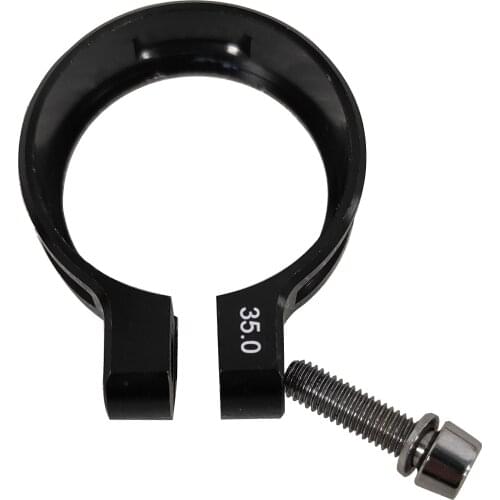 Carbon Fiber Racing Bike MTB Seat Saddle Pole Mount Clamp Bicycle Seat-Collar Quick Release Fixing Metal 35mm Clip In Black