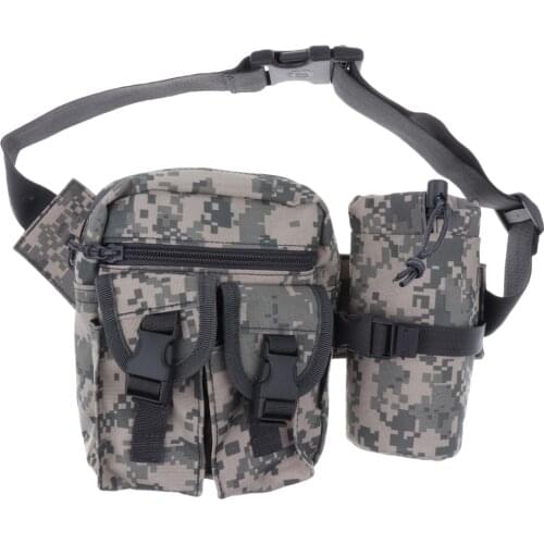 Outdoor Bags Outdoor Camo Gear Waist Fanny Pack Mens Tactical Hunt Camp Hiking Bottle Bag