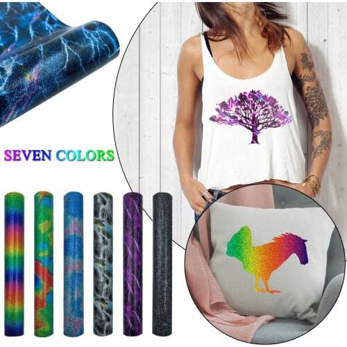 Heat Transfer Glitter Vinyl For Clothes Thermal Transfer Vinyl Iron On DIY Garment Film Silhouette Paper Fabric 30×25cm/30×50cm
