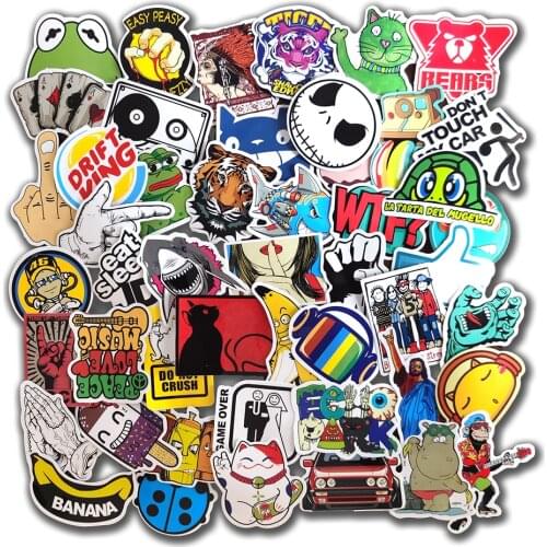 10/50pcs Funny Random Stickers for Laptop Cases Car Styling Motorcycle Bike Kids Mixed Graffiti Vinyl Sticker Bomb JDM Decals