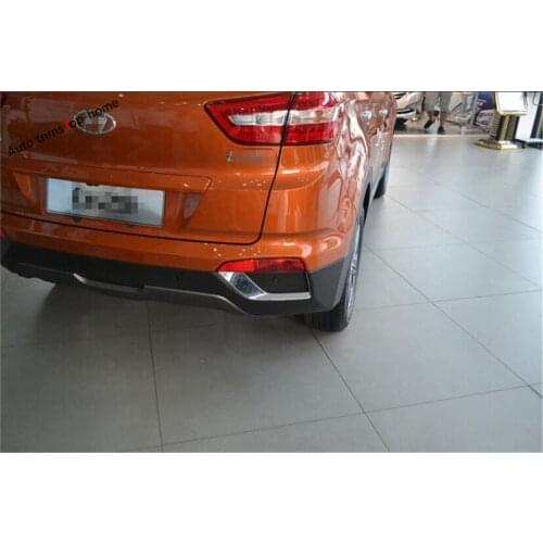 Yimaautotrims Rear Tail Fog Lamps Lights Protection Cover Decoration Trim 2 Piece Fit For Hyundai Creta IX25 2015 2016 2017 ABS