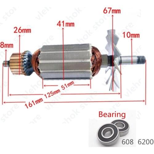 Armature Rotor replace for MAKITA 1911B 516084-3 AC 220-240V Eletirc planer Power Tool Accessories tools part motor