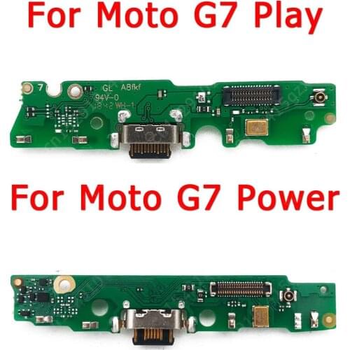 Charging Port For Motorola Moto G7 Play Power USB Charge Board PCB Dock Connector Socket Plate Flex Replacement Spare Parts