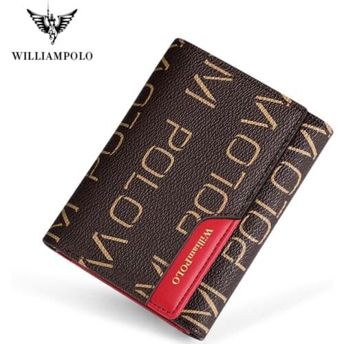 Williampolo Luxury Brand PVC leather Wallets Women Short Zipper Coin Purses Design Clutch Wallet Female Money Credit Card Holder
