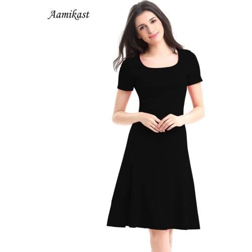 New Fashion Women Dresses 2018 Elegant Square Collar Short Sleeve Pencil Party Evening Busines Wear To Work Dresses