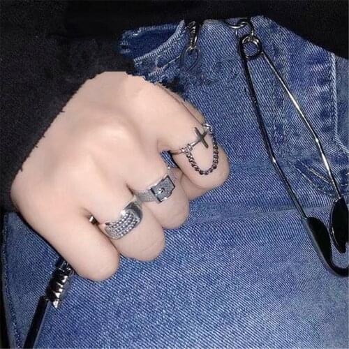 1Pcs/Lot Man Woman Ring Metal Jewelry Vintage Old Couple Cross Belt Twist Bague Homme Anillos De Mujer Bijoux Wholesale