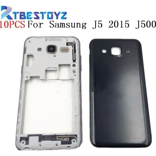 10PCS/Lot Middle Frame Phone Housing Cover For Samsung Galaxy J5 2015 J500 J500F J500H J500M J500FN With Rear Battery Door