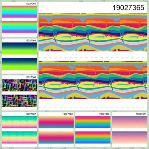 10yards -different sizes -Gradual change ribbon psttern printed Grosgrain ribbon 19027364