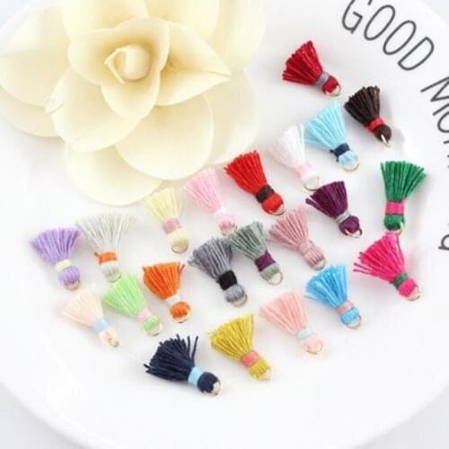 DIY 20pcs Mini Cotton tassel Earring Handmade weave DIY Bracelet jewelry accessories 1.5cm