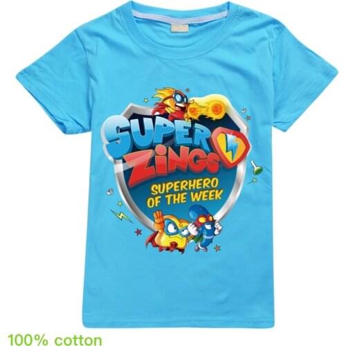 2020 Cute Super Zings Children Cartoon SuperZings Printed Funny T shirt Kids Summer Tops Baby Girls Boys Great Casual T-shirt