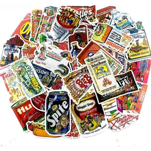 38Pcs Imitation Food Spoof Graffiti Sticker For Refrigerator Kitchen Decoration Diary Notebook Suitcase Mobile Phone PVC Sticker