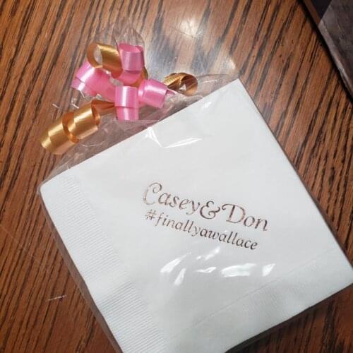 50 Personalized Napkins, First Birthday Personalized Cocktail Beverage Paper Party, Monogram Custom Napkins Luncheon Avail