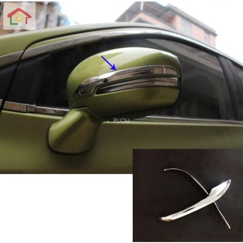 Car ABS Chrome Back Rear View Rearview Side Mirror Stick Trim Frame Eyebrow For Suzuki S-Cross Scross SX4 2014 2015 2016 2017