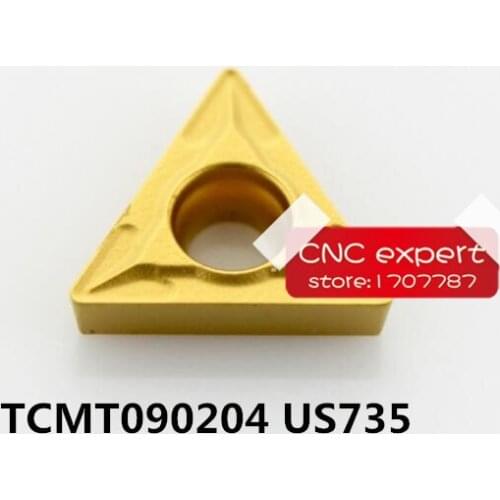 Free Shipping 10PCS cutting blade TCMT090204 US735 Turning blade,Suitable for STFCR/STUCR Lathe tool,Applicable stainless steel