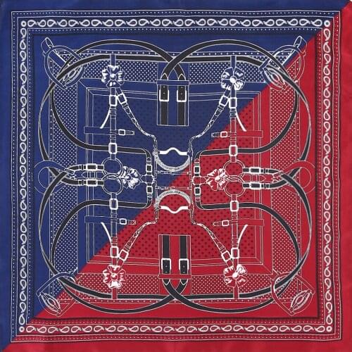 55*55CM Brand Scarf Female Luxury Hairband Handkerchief Fashion Handbag Wrist Ankle Neck Scarf Beach Outing Shawl T11