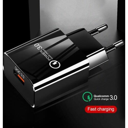 Fast charger 18W USB Original EU QC 3.0 turbo quick charge adapter usb type c cable for mi 9 9t pro k20 pro mi note 10 lite
