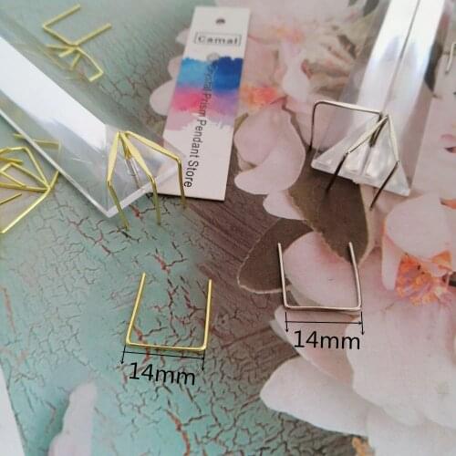 Camal 100pcs 14mm Gold/Chrome Single Pins Metal Connectors for Crystal Prism Bead Pendant Chandelier Lamp Light Hanger Parts DIY