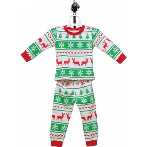 COSPOT kids Christmas Pajamas Set Baby Boys Girls Reindeer Clothing Set T Shirt+Pants Girl Boy Pyjamas Nightwear Set 2021 New 50