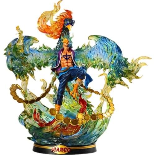 50CM Japanese Anime One Piece Anime Figure Marco Battle Position Big Size Phoenix GK PVC Action Figurie Collectible Model Toys