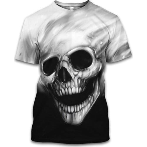 Men Casual Skull Tattoo 3D Print T-Shirt Trippy Halloween Hip-Hop Tshirts Summer Tees Harajuku Wome Unisex Short Sleeve Tops 4