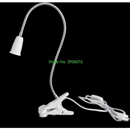 2018 New E27 50cm AC 85-265V Flexible Clip on Switch LED Lamp Holder Socket Power Cable Support