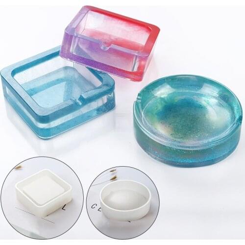 DIY Pot Mold Ashtray Coaster Flexible Silicone Mold Epoxy Resin Jewelry Making Craft Clay Resin Molds Jewelry Making Accesories