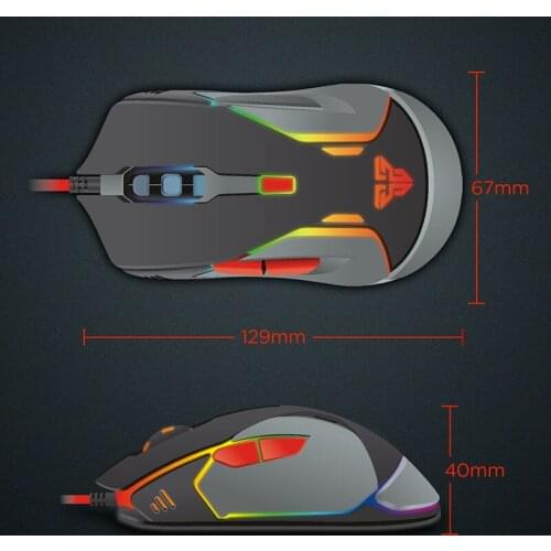 Gaming Mouse Wired USB 6D Buttons DPI 4 Modes 1.8M LED Light Fashion For Computer ND998