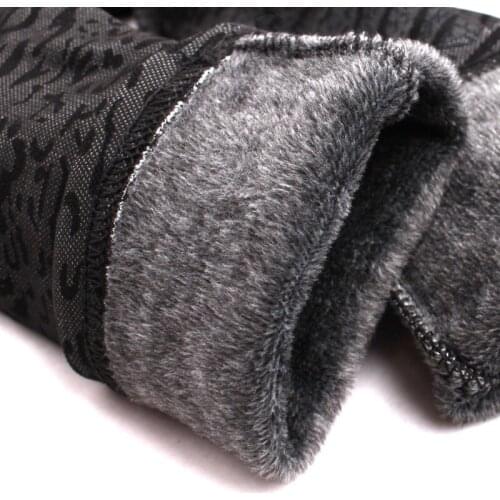 Cashmere wear thermos leggings women thickened lady leopard stripe pants female thermal trousers and a mother feet winter warm
