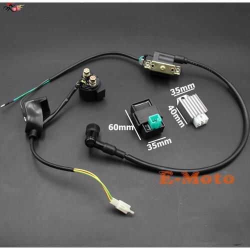 Ignition Coil + 5 Pin CDI UNIT + Regulator + Solenoid Kit for 50cc 70cc 90cc 110cc 125cc PIT Quad Dirt Bike ATV Buggy new E-Moto