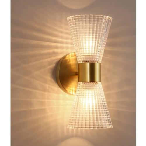 Creative Copper Wall Lamp Luxury Living Room TV Background Wall Light Bedroom Study Room Bedside Lamp LED Home Decorative Lamp