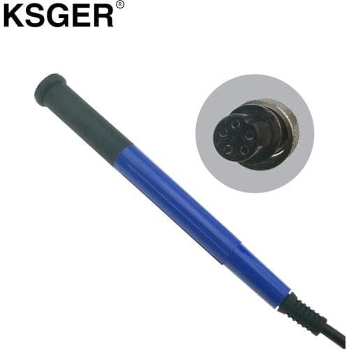 KSGER T12 STM32 OLED 9501 Soldering Station Solder Iron Tips Soldering Handle GX12-5PIN Plug 5 Core Solft Silicone Wire
