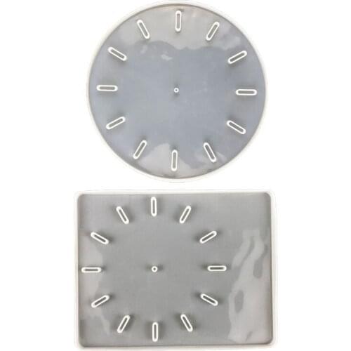 Square Round Clock Epoxy Resin Mold Wall Hanging Decorations Silicone Mould DIY Crafts Ornaments Casting Tools
