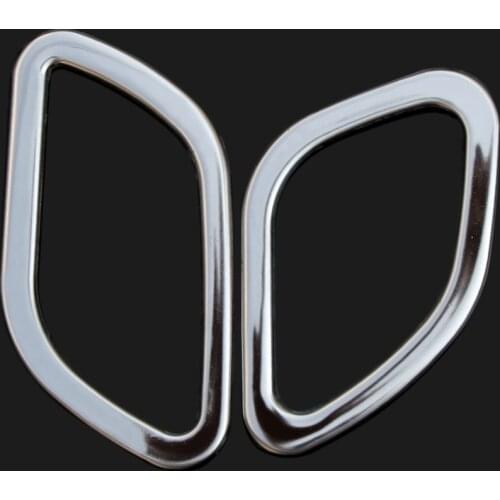 New Arrival! For Volkswagen VW POLO 2011-2015 stainless steel trim accessories interior outlet decoration ring 2pcs/set