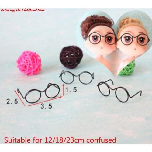 5PCS Doll Toy Cool Round Frame Glasses For Dolls Glasses Pet Toy Photo Prop Pet Glasses Toy Doll Retro Cool Glasses