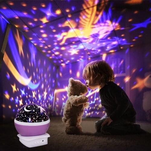 LED Starry Night Light Projector Star Master Light Moon Sky Rotating Romantic Projection Lamp for Children Baby Bedroom Gifts