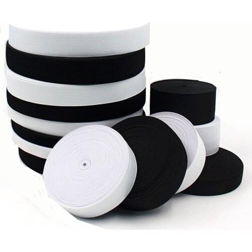5/10meter/lot Flat Thin wide elastic rubber band clothing accessories nylon webbing garment sewing accessories black white 5z