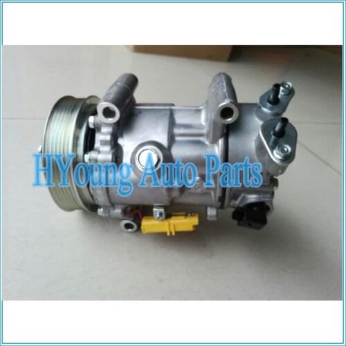 SD6C12 Car A/C compressor for-PEUGEOT 208 307-Citroen C3 C4 C5 9670318880 9659875780 DCP07060 8FK351340581 813723 6453WK 6453QJ