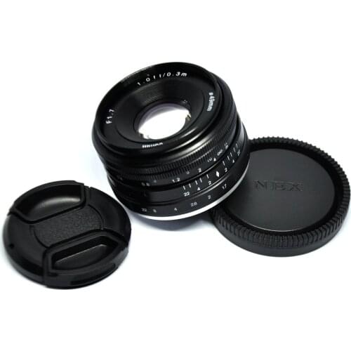 JINTU 35mm F/1.7-22 Wide Angle Manual Lens APS-C for Sony E Mount Mirrorless NEX3 NEX3N NEX5 NEX5T NEX5R NEX6 NEX7 A5000 Camera
