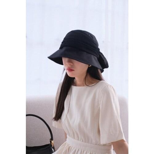White Camellia Soft French Retro Cotton Linen Fisherman Hat Lady Summer Outdoor Sunshade Hat Sunscreen Basin Hat Bob Hats