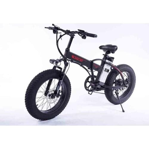 20-Inch Snow Folding Electric Bike Lithium Power Folding Electric Bicycle Wide Wheel 4.0 Fat Tire Electric Bicycle Beach E-bike