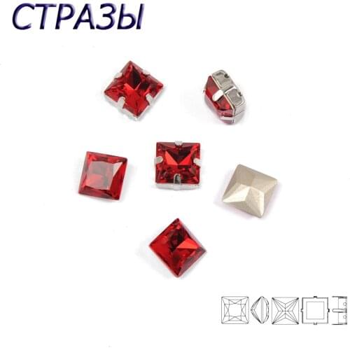 CTPA3bI Crystal Light Siam Color Shiny Sparkle Crystal Strass Sew on Rhinestones DIY Clothes Dress Handbag Shoes Sewing Stones